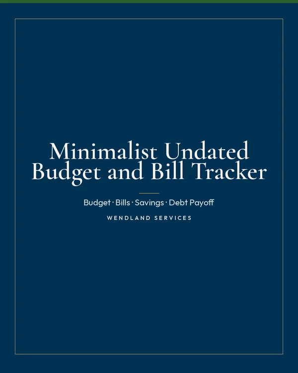 Cover of Bill Tracker and Monthly Budget Printable